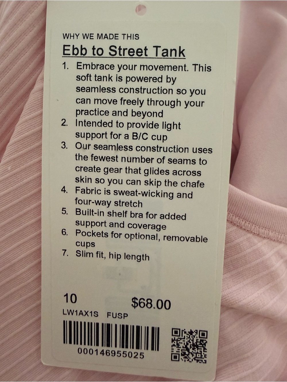 Lululemon Pink Ribbed Racerback Tank Top - Picture 3 of 3